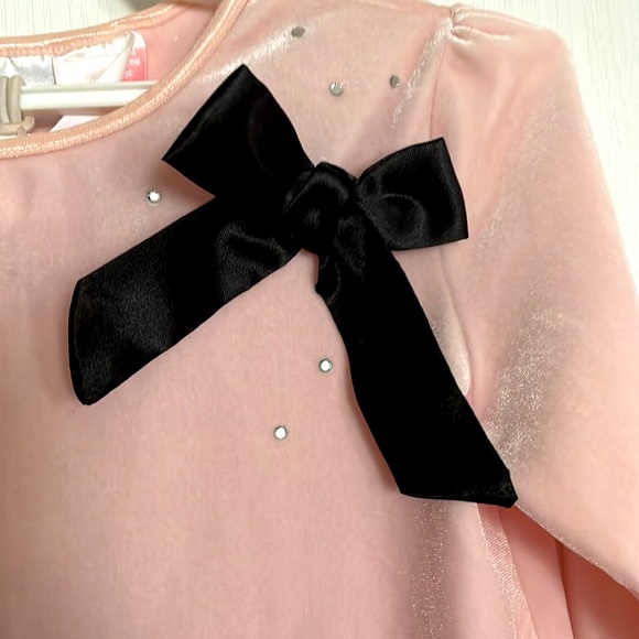 Soft Pink Velvety Girls 2-piece outfit - Picture 2 of 3